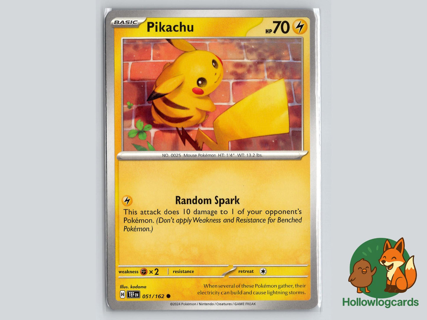 Pikachu (051/162) - Temporal Forces Pokémon Card