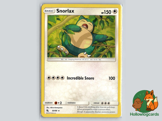 Snorlax (50/68) - Hidden Fates Pokémon Card