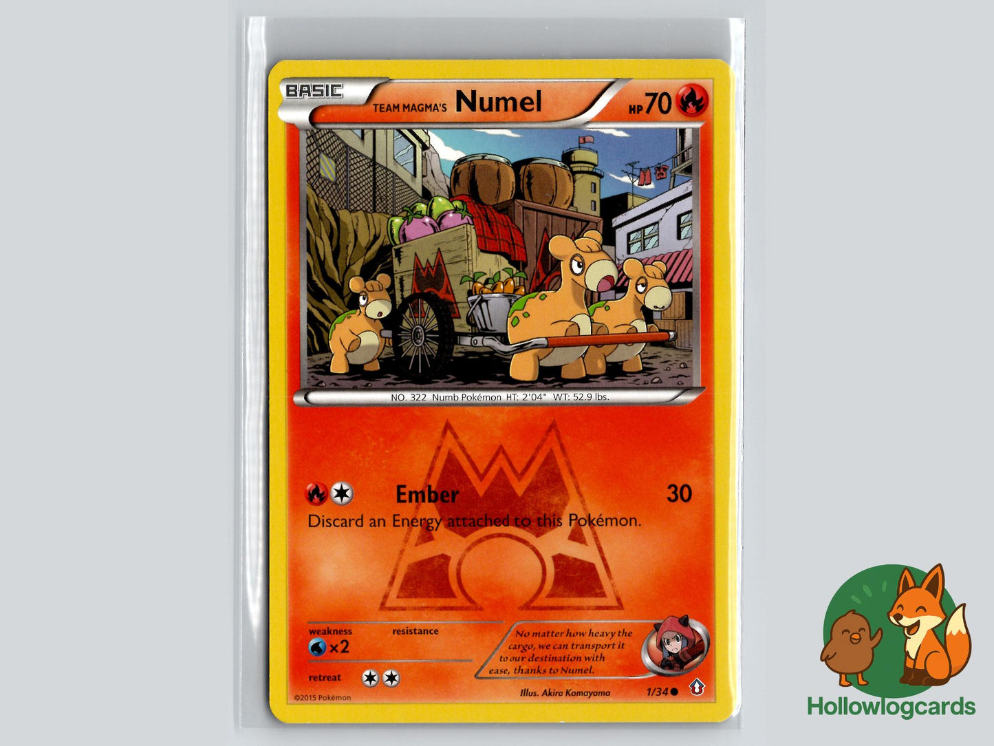 Team Magma's Numel (1/34) - Double Crisis Pokémon Card