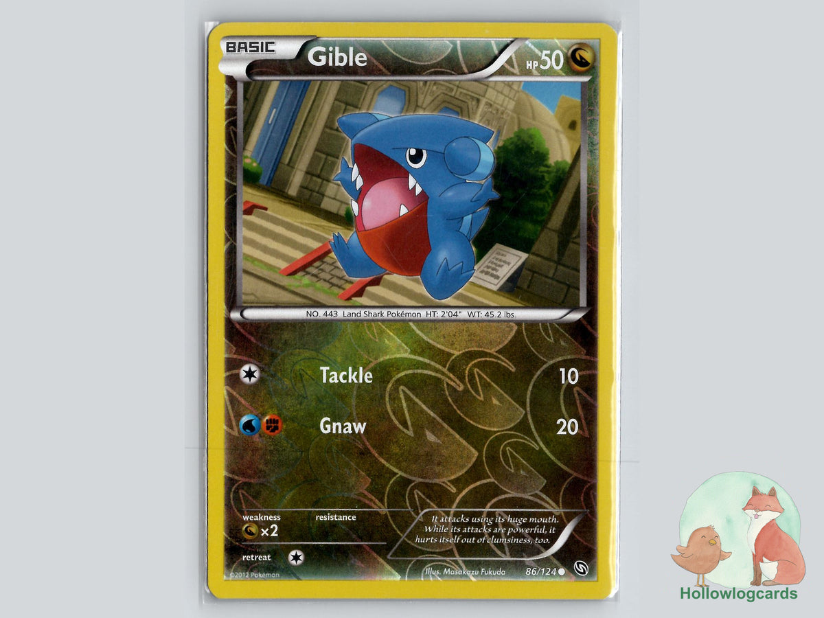 Gible (86/124) - Dragons Exalted Pokémon Card