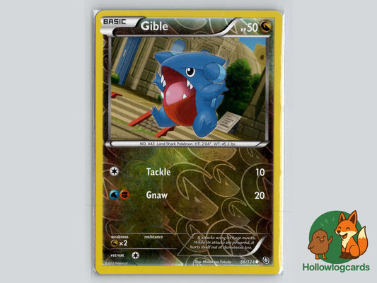 Gible (86/124) - Dragons Exalted Pokémon Card