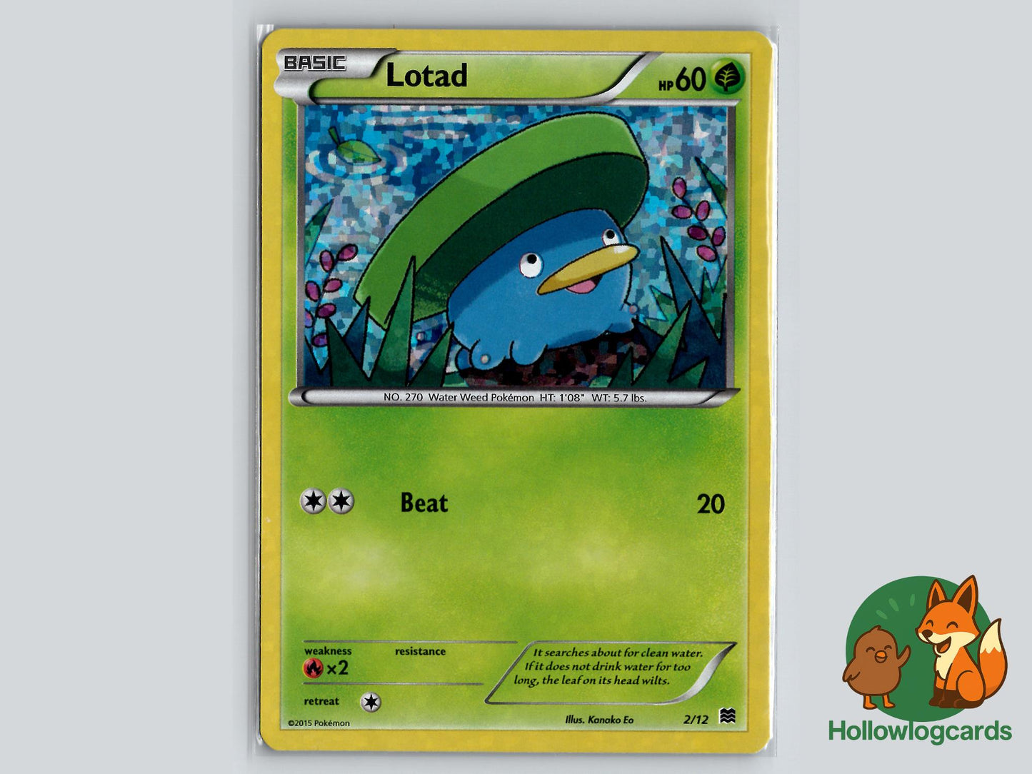 Lotad (002/012) - McDonald's Promos 2015 Pokémon Card
