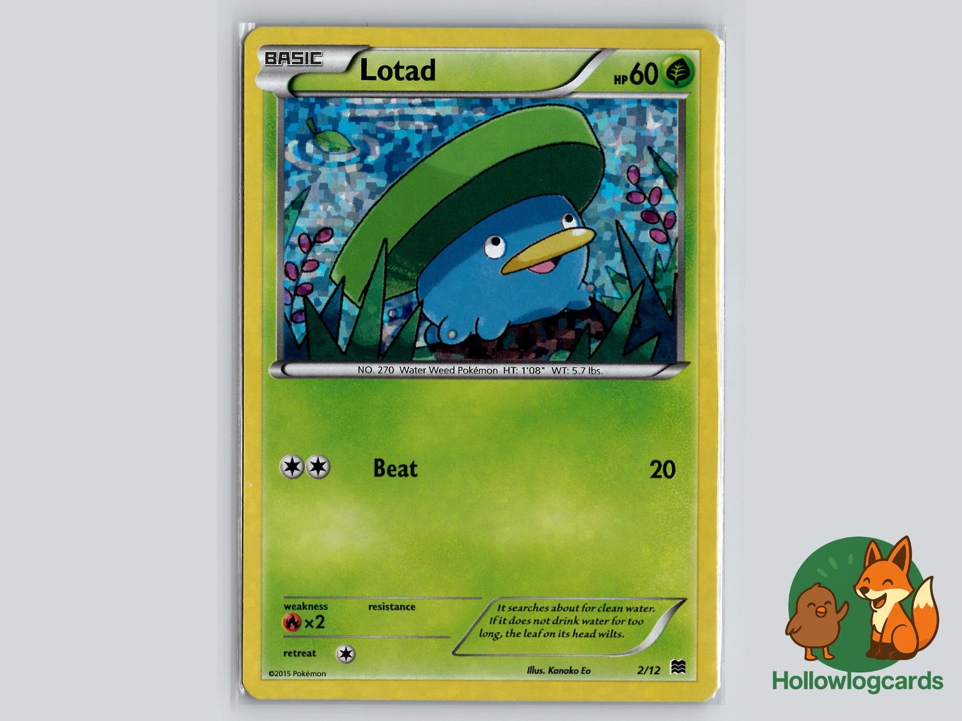 Lotad (002/012) - McDonald's Promos 2015 Pokémon Card