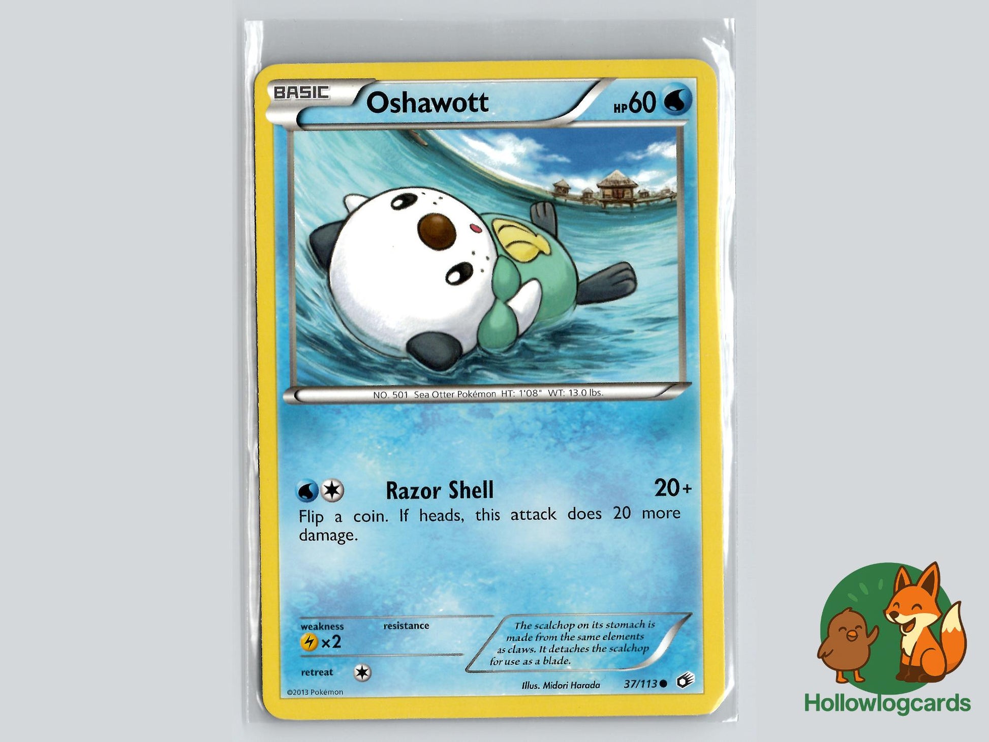Oshawott (37/113) - Legendary Treasures Pokémon Card