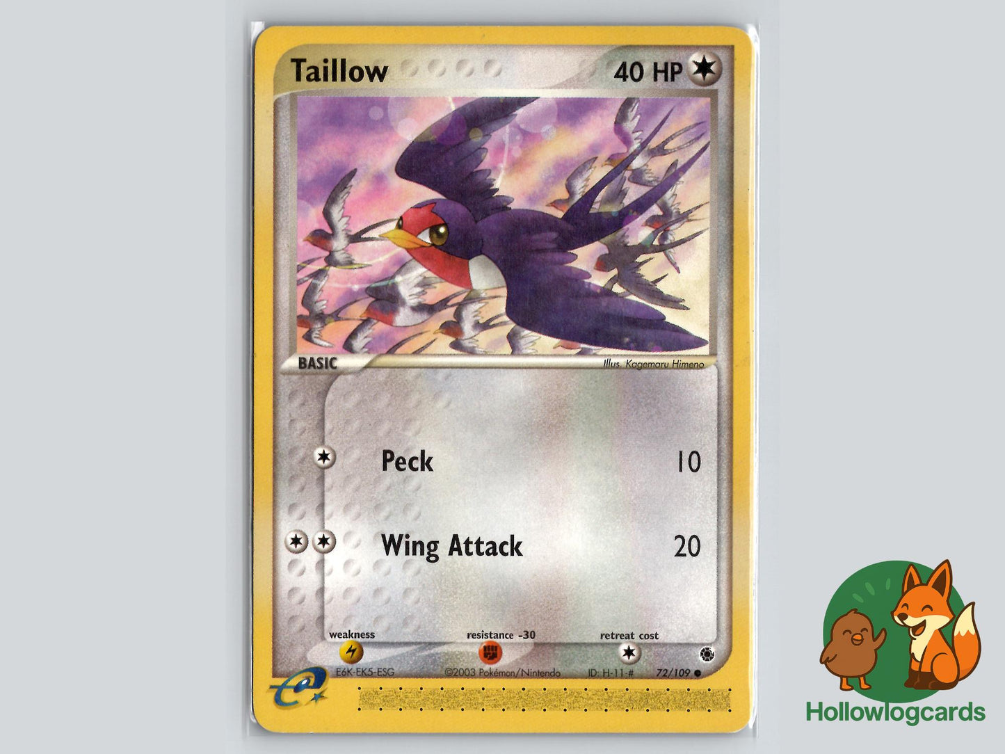 Taillow (72/109) - Ruby & Sapphire Pokémon Card