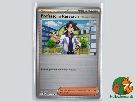 Professor's Research [Professor Sycamore] (125/131) - Prismatic Evolutions Pokémon Card