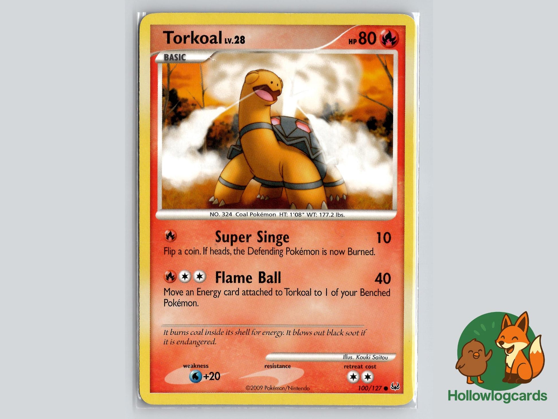 Torkoal (100/127) - Platinum Pokémon Card