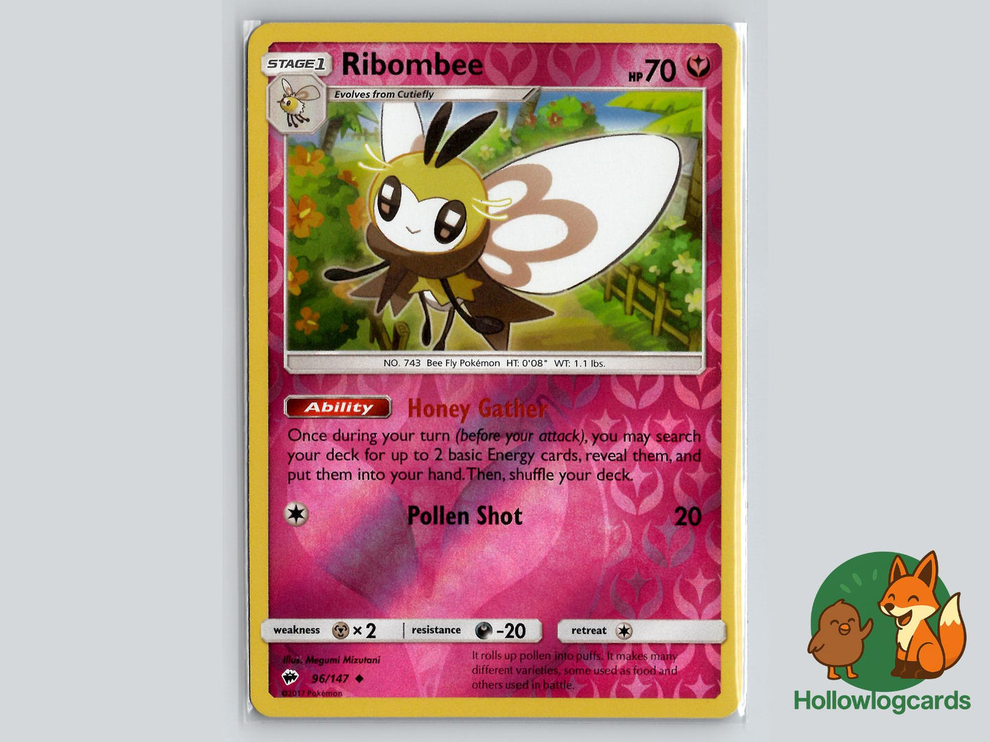 Ribombee (96/147) - Burning Shadows Pokémon Card