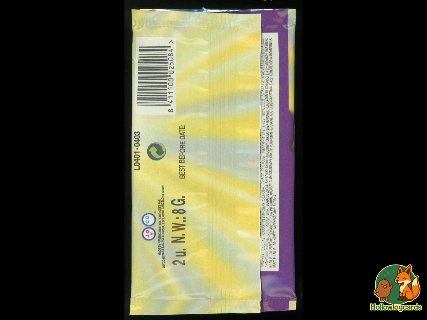Dunkin Gum [Togepi] - Wrapper only - Booster pack wrapper [For art or display] - no cards!