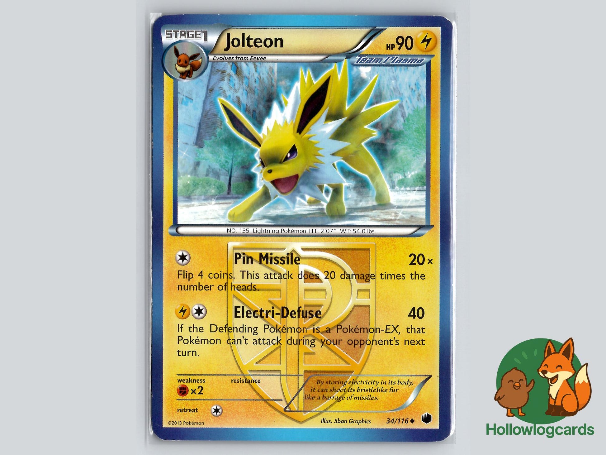 Jolteon (34/116) - Plasma Freeze Pokémon Card
