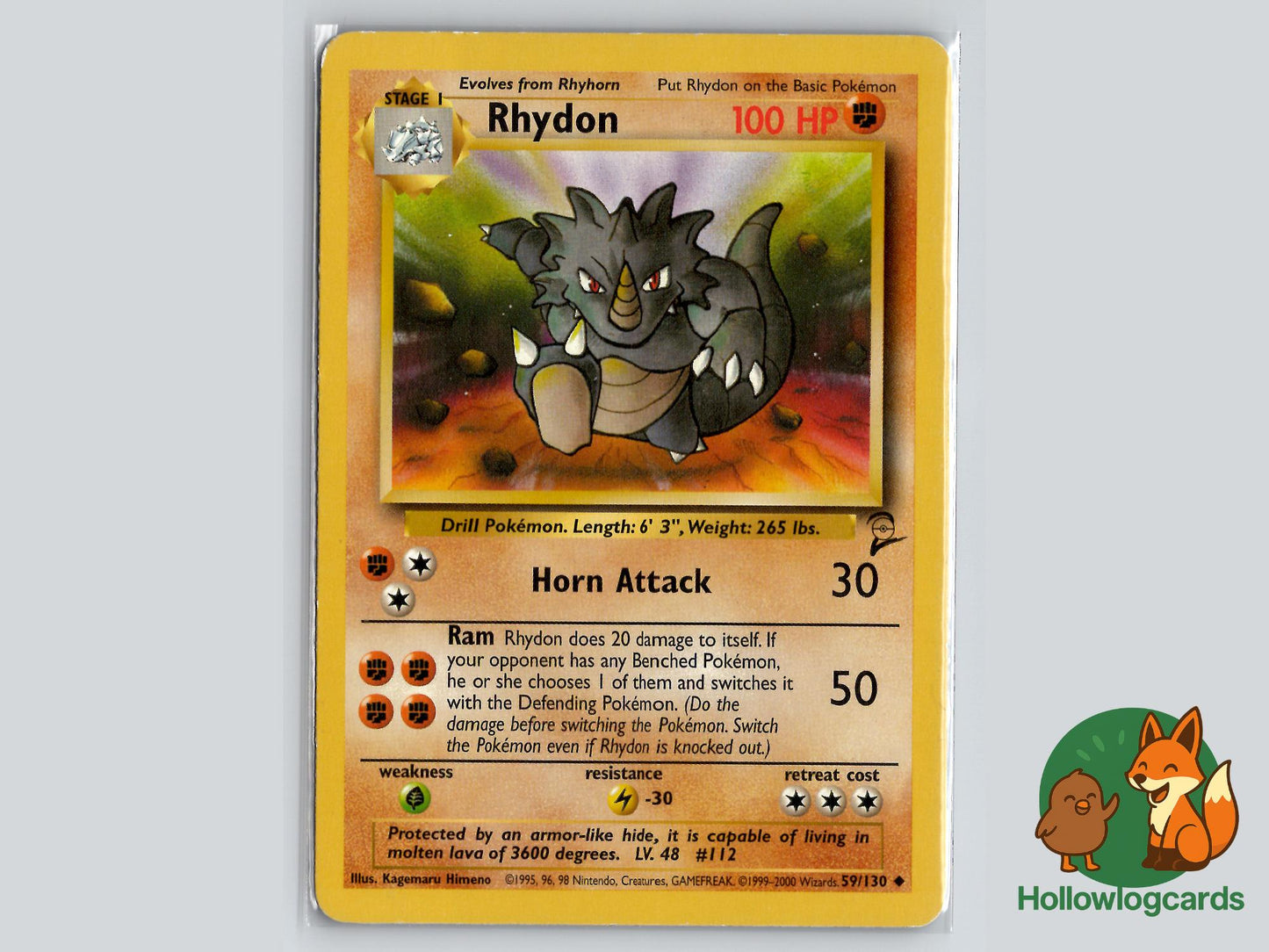 Rhydon (59/130) - Base Set 2 Pokémon Card