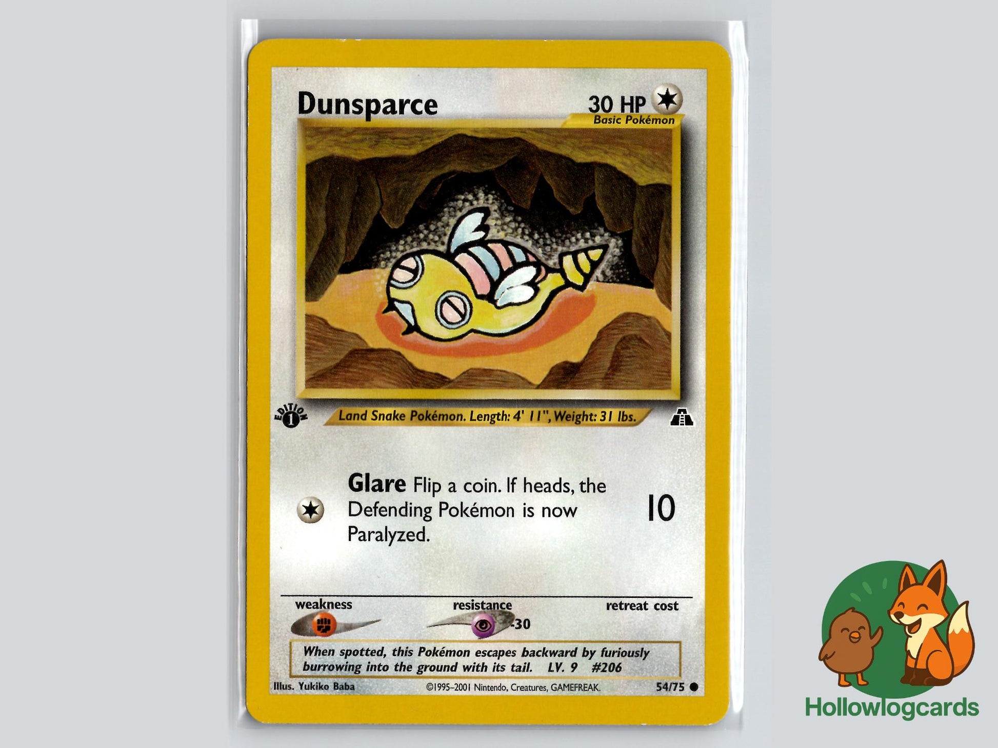 1st Edition Dunsparce (54/75) - Neo Discovery Pokémon Card