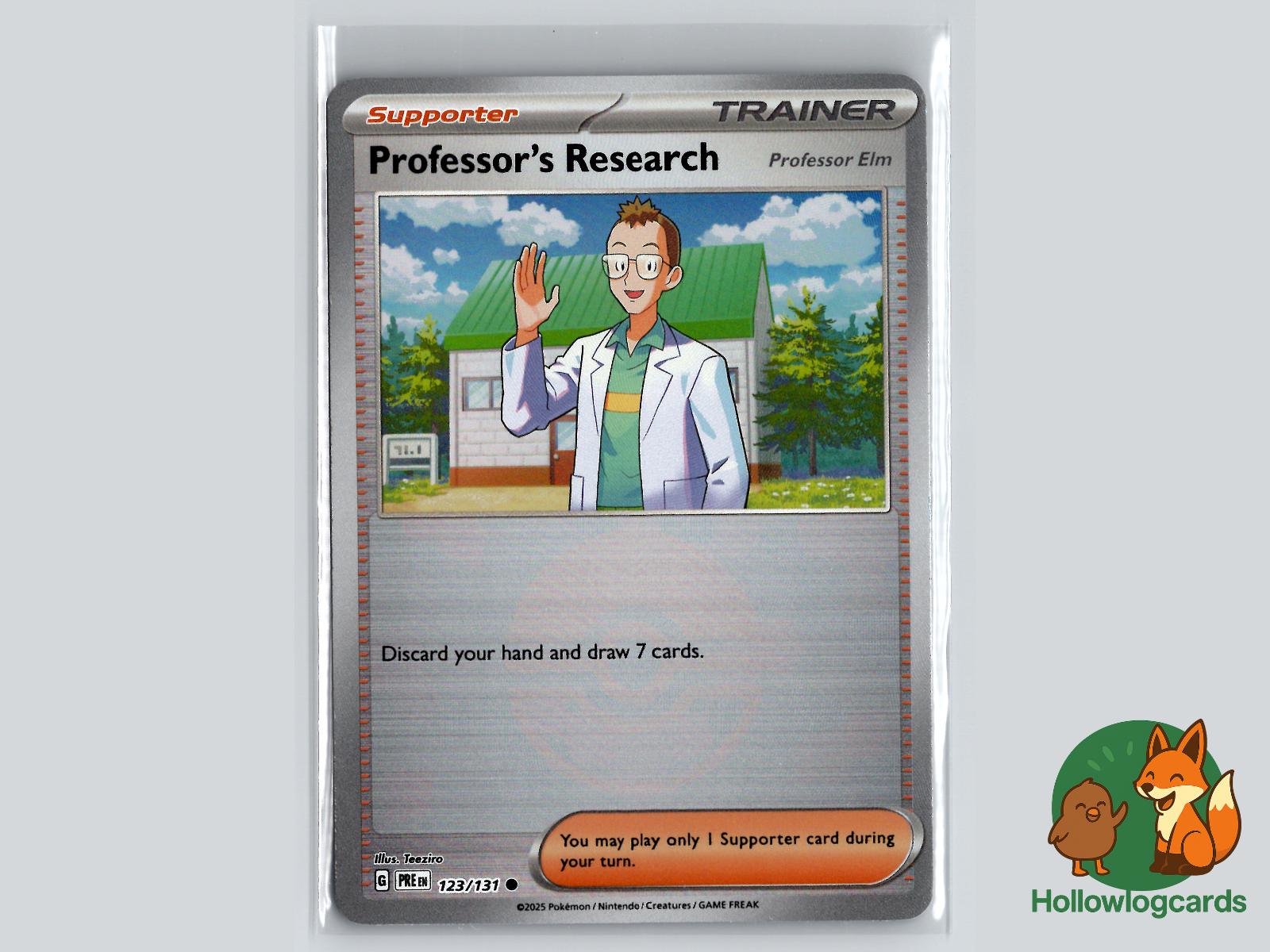 Professor's Research [Professor Elm] (123/131) - Prismatic Evolutions Pokémon Card