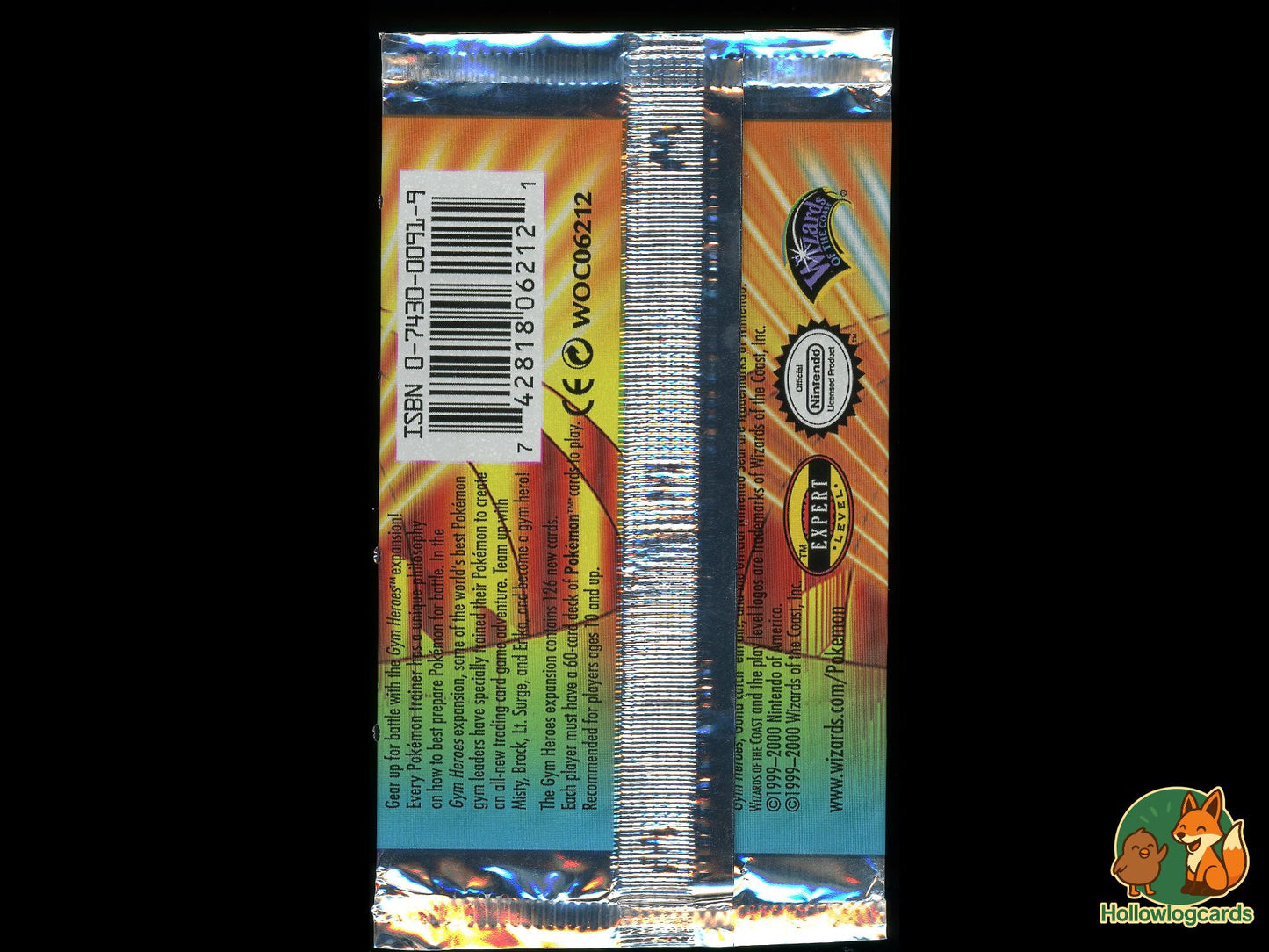 Gym Heroes [Brock] - Wrapper only - Booster pack wrapper [For art or display] - no cards! - WOTC