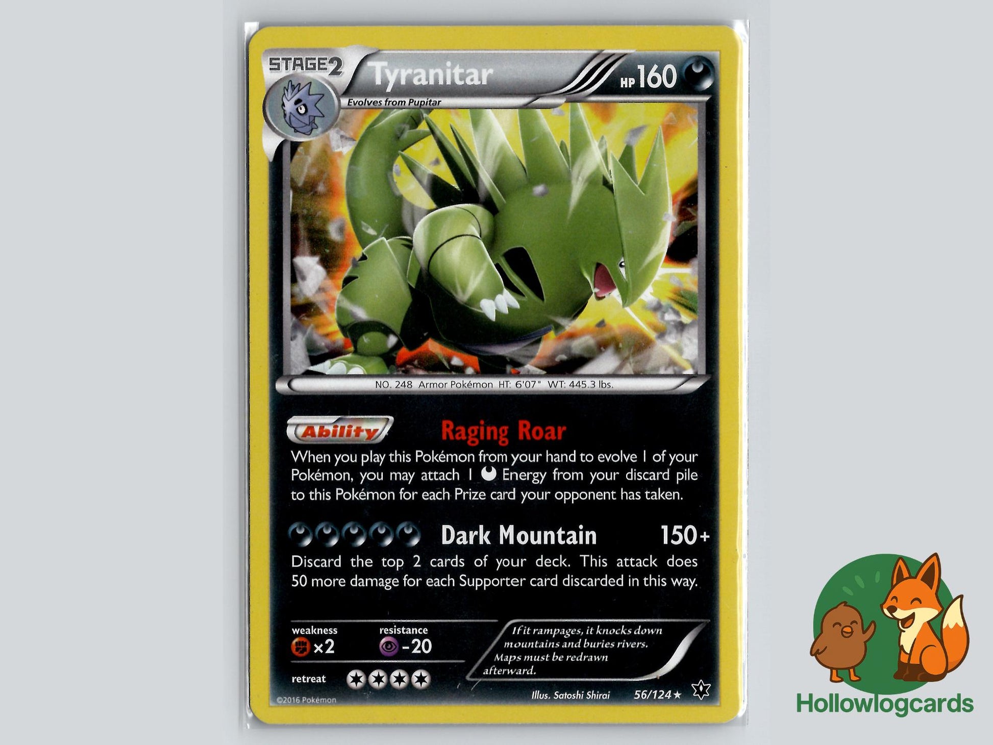 Tyranitar (56/124) - Fates Collide Pokémon Card