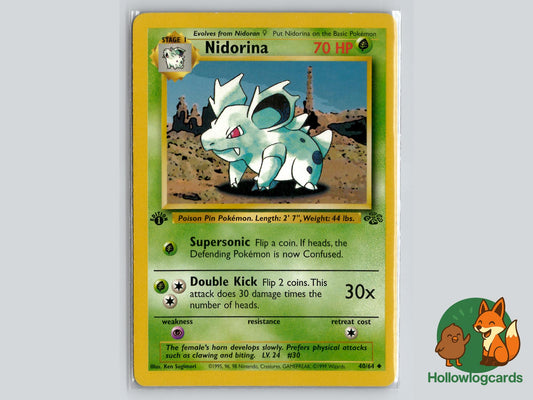 1st Edition Nidorina (40/64) - Jungle Pokémon Card