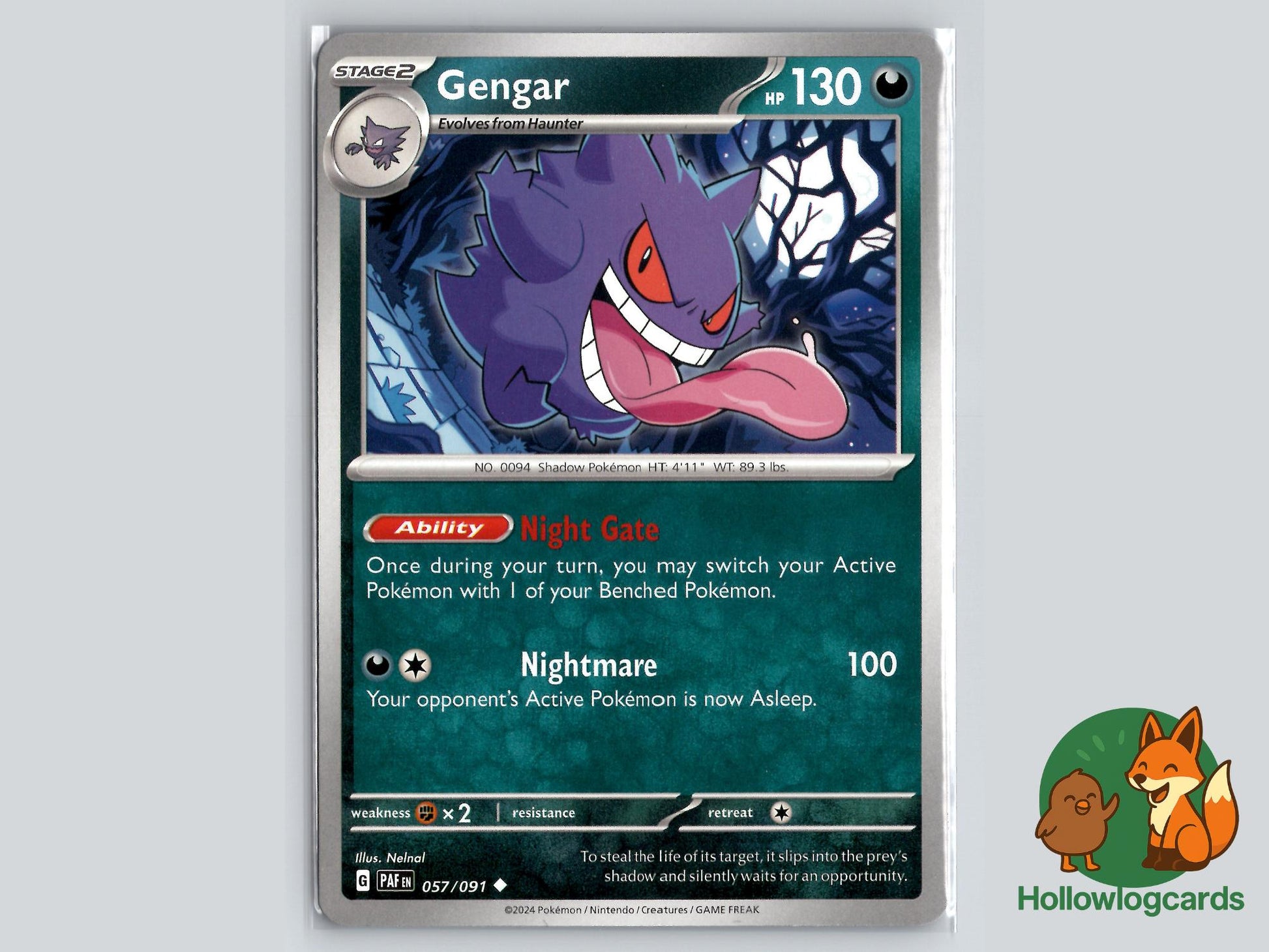 Gengar (057/091) - Paldean Fates Pokémon Card