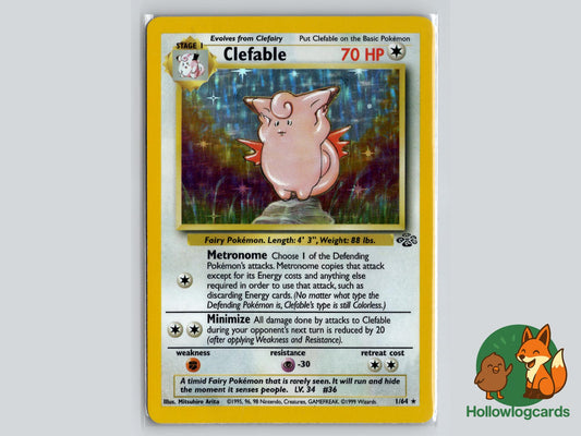 Clefable (1/64) - Jungle Pokémon Card