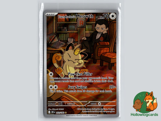 Team Rocket's Meowth (203/182) - Destined Rivals Pokémon Card