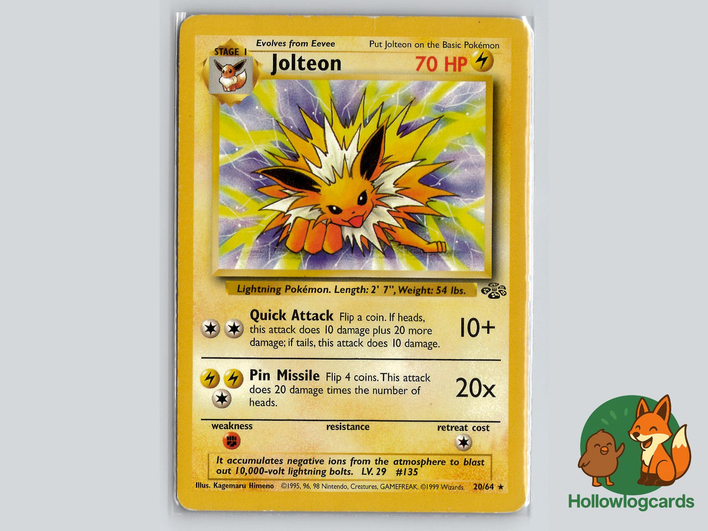 Jolteon (20/64) - Jungle Pokémon Card