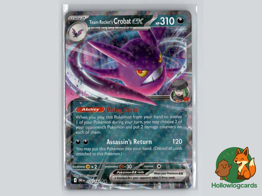 Team Rocket's Crobat ex (122/182) - Destined Rivals Pokémon Card