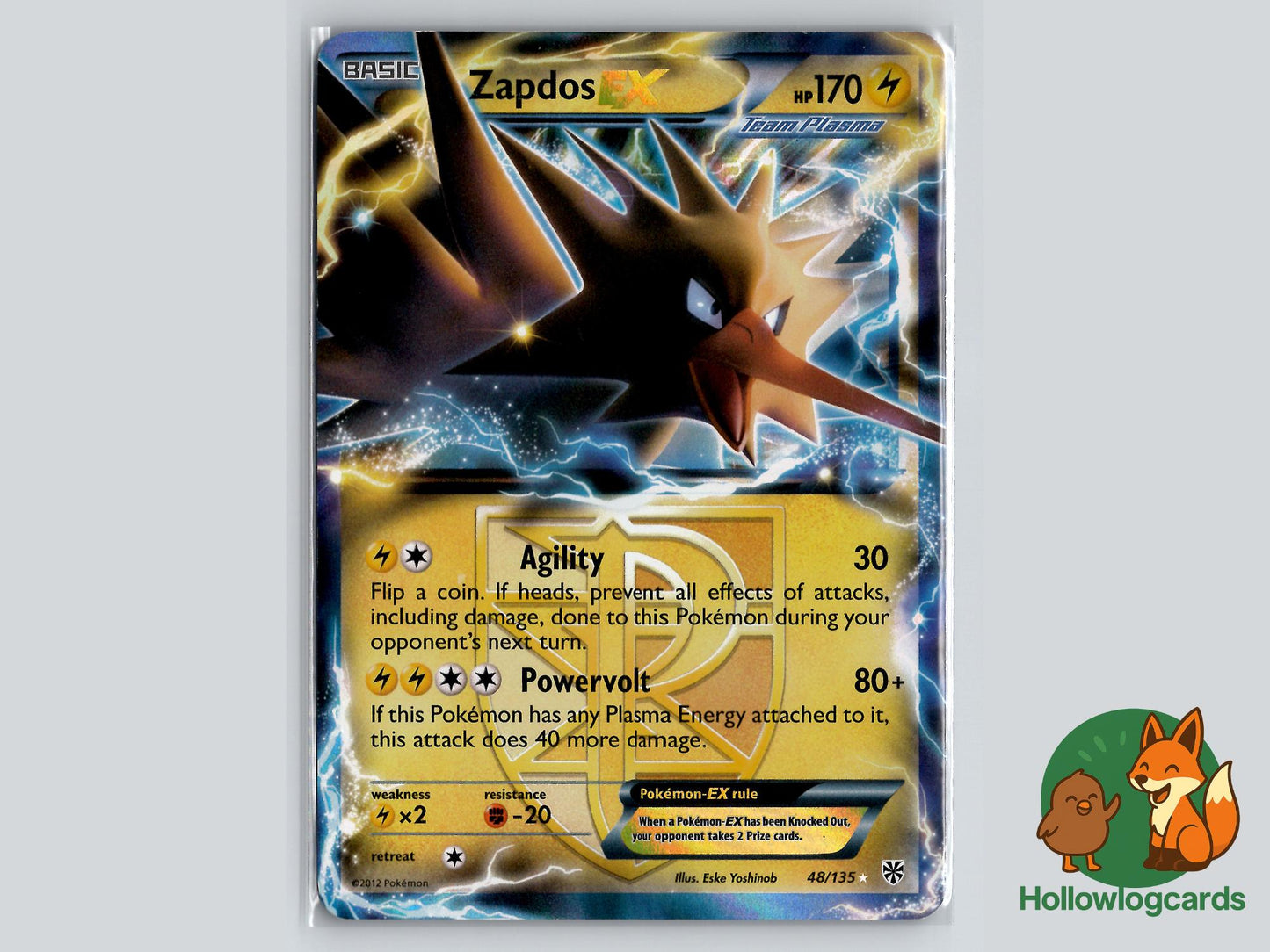Zapdos (48/135) - Plasma Storm Pokémon Card