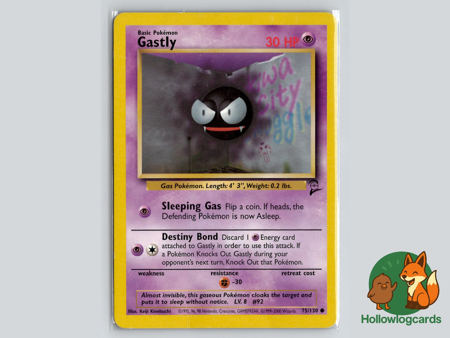 Gastly (75/130) - Base Set 2 Pokémon Card