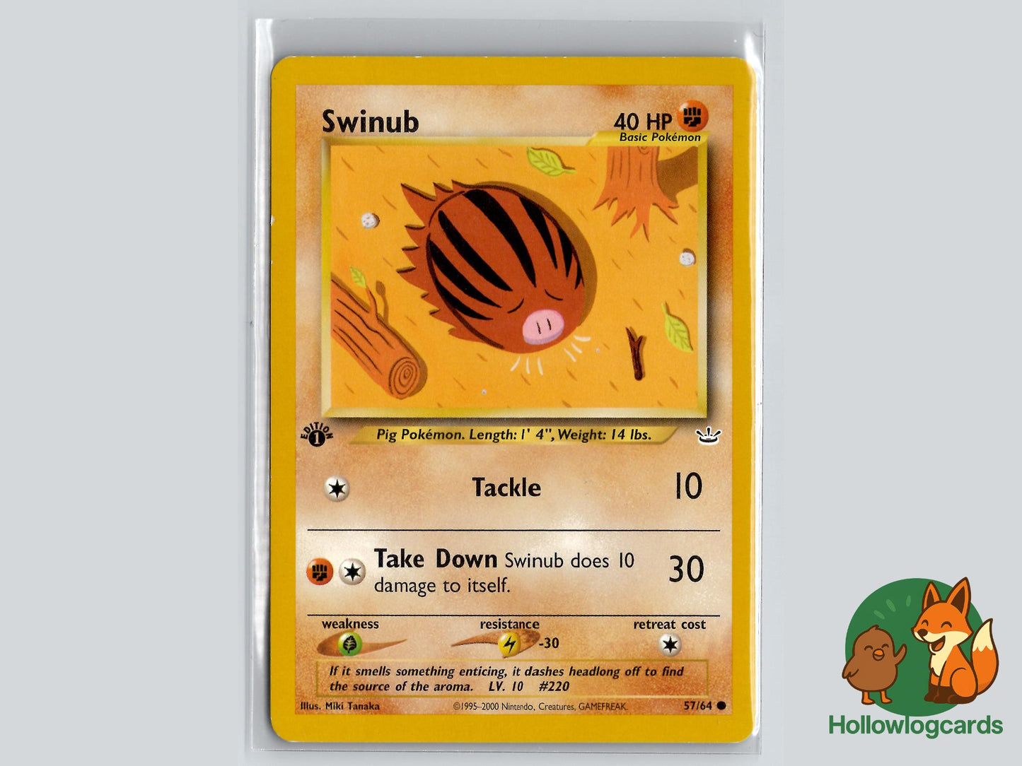 1st Edition Swinub (57/64) - Neo Revelation Pokémon Card