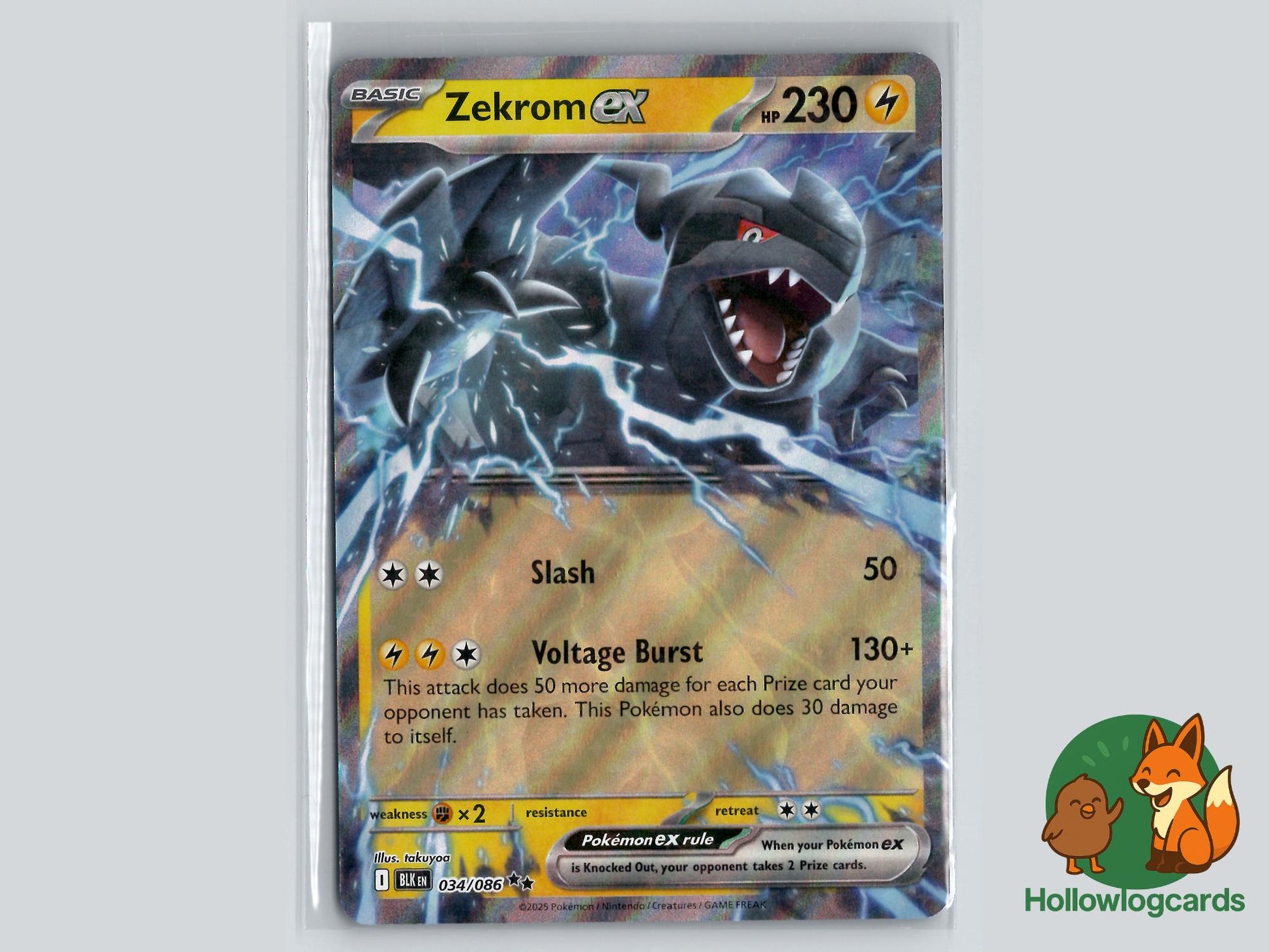 Zekrom ex (034/086) - Black Bolt Pokémon Card