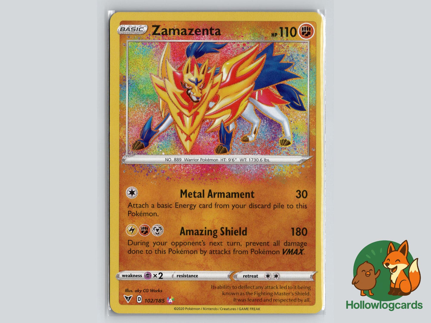 Zamazenta (102/185) - Vivid Voltage Pokémon Card