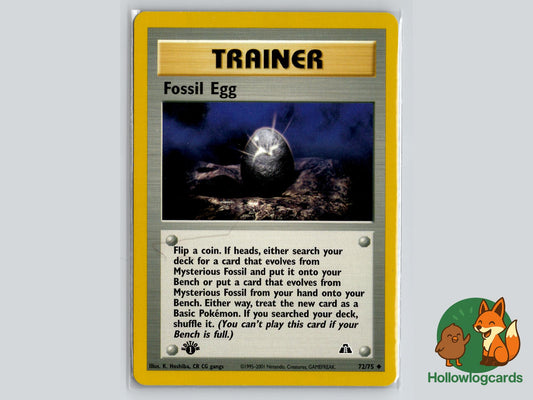 1st Edition Fossil Egg (72/75) - Neo Discovery Pokémon Card