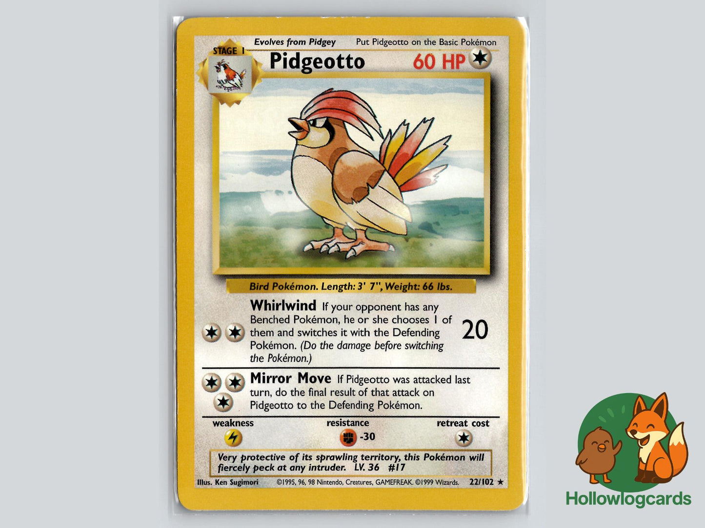 Pidgeotto (22/102) - Base Pokémon Card