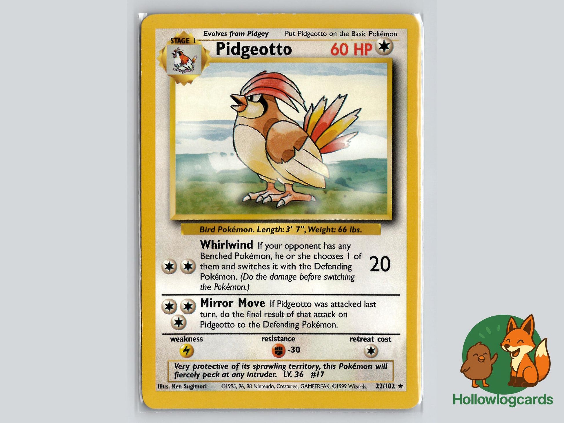 Pidgeotto (22/102) - Base Pokémon Card