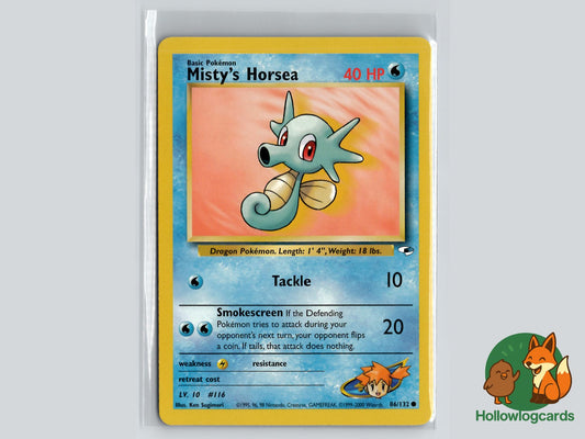 Misty's Horsea (86/132) - Gym Heroes Pokémon Card