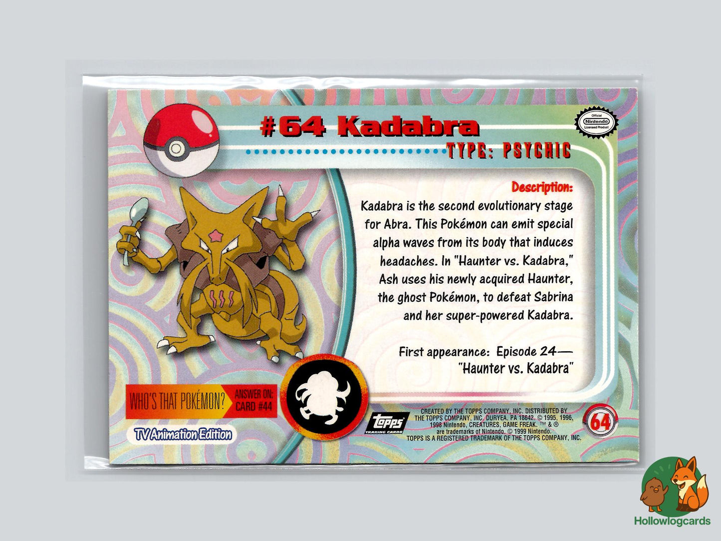 Kadabra (#64) Chrome Foil - Topps Trading Cards Series 1