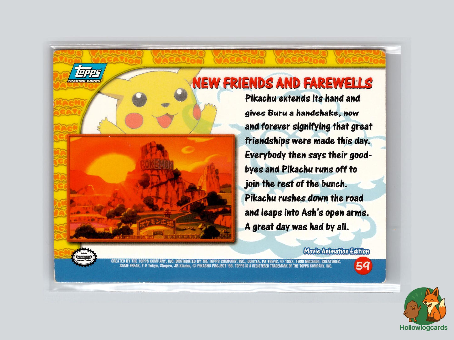 New Friends And Farewells (#59) - Topps Pikachu’s Vacation