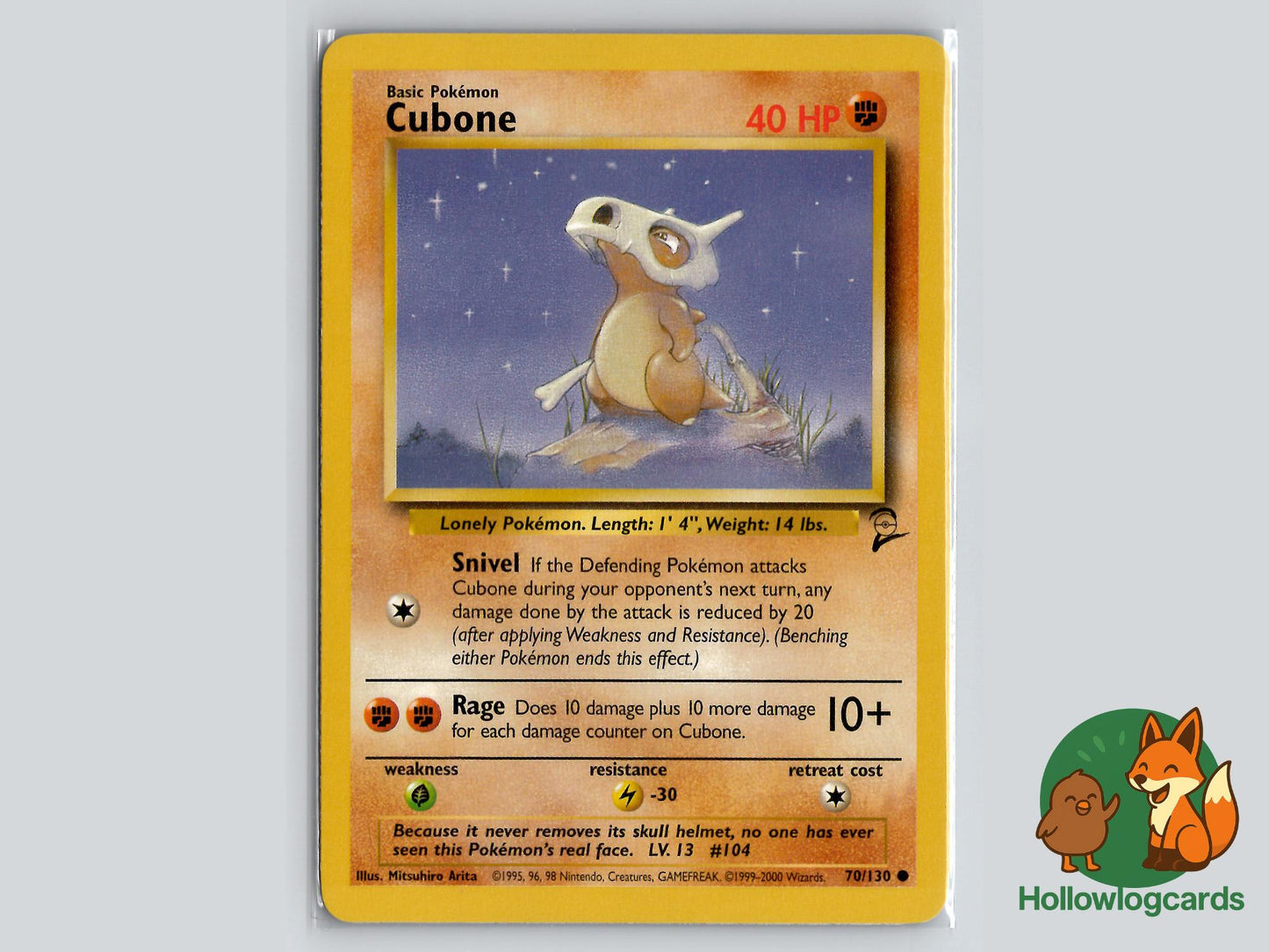 Cubone (70/130) - Base Set 2 Pokémon Card