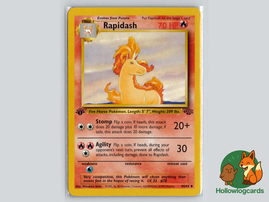 1st Edition Rapidash (44/64) - Jungle Pokémon Card
