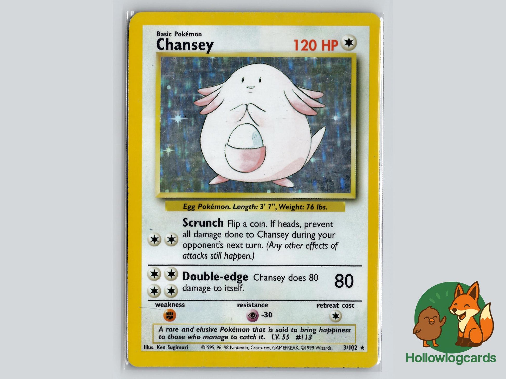 Chansey (3/102) - Base Pokémon Card