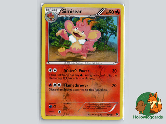 Simisear (19/98) - Emerging Powers Pokémon Card