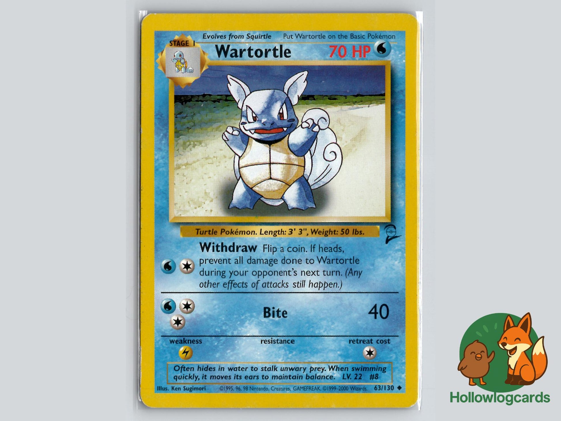 Wartortle (63/130) - Base Set 2 Pokémon Card