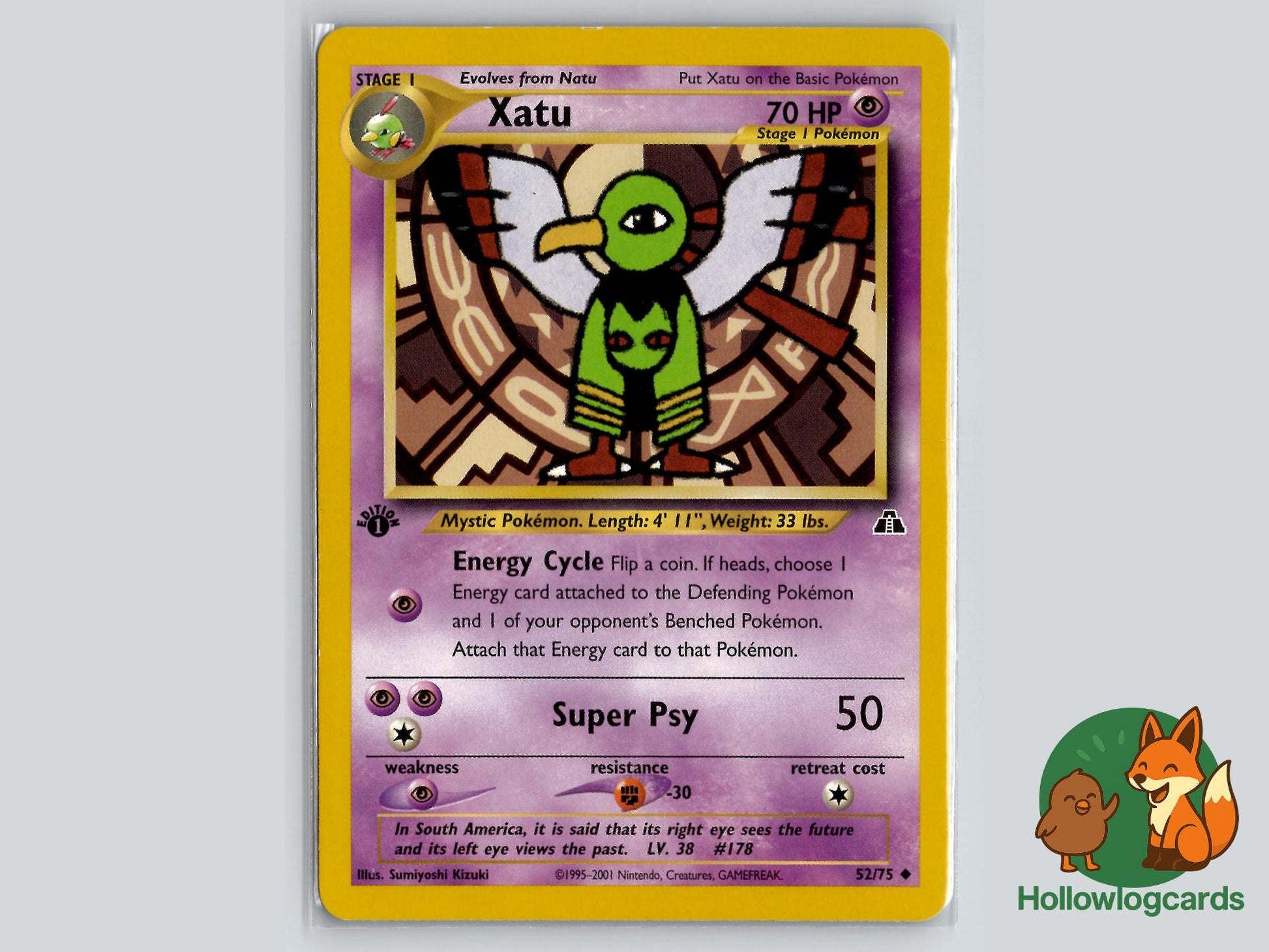1st Edition Xatu (52/75) - Neo Discovery Pokémon Card