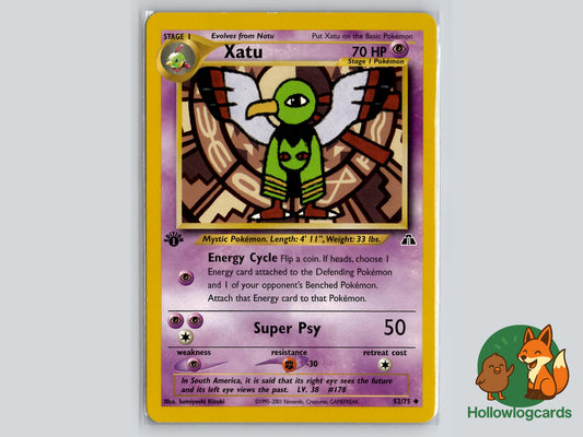 1st Edition Xatu (52/75) - Neo Discovery Pokémon Card
