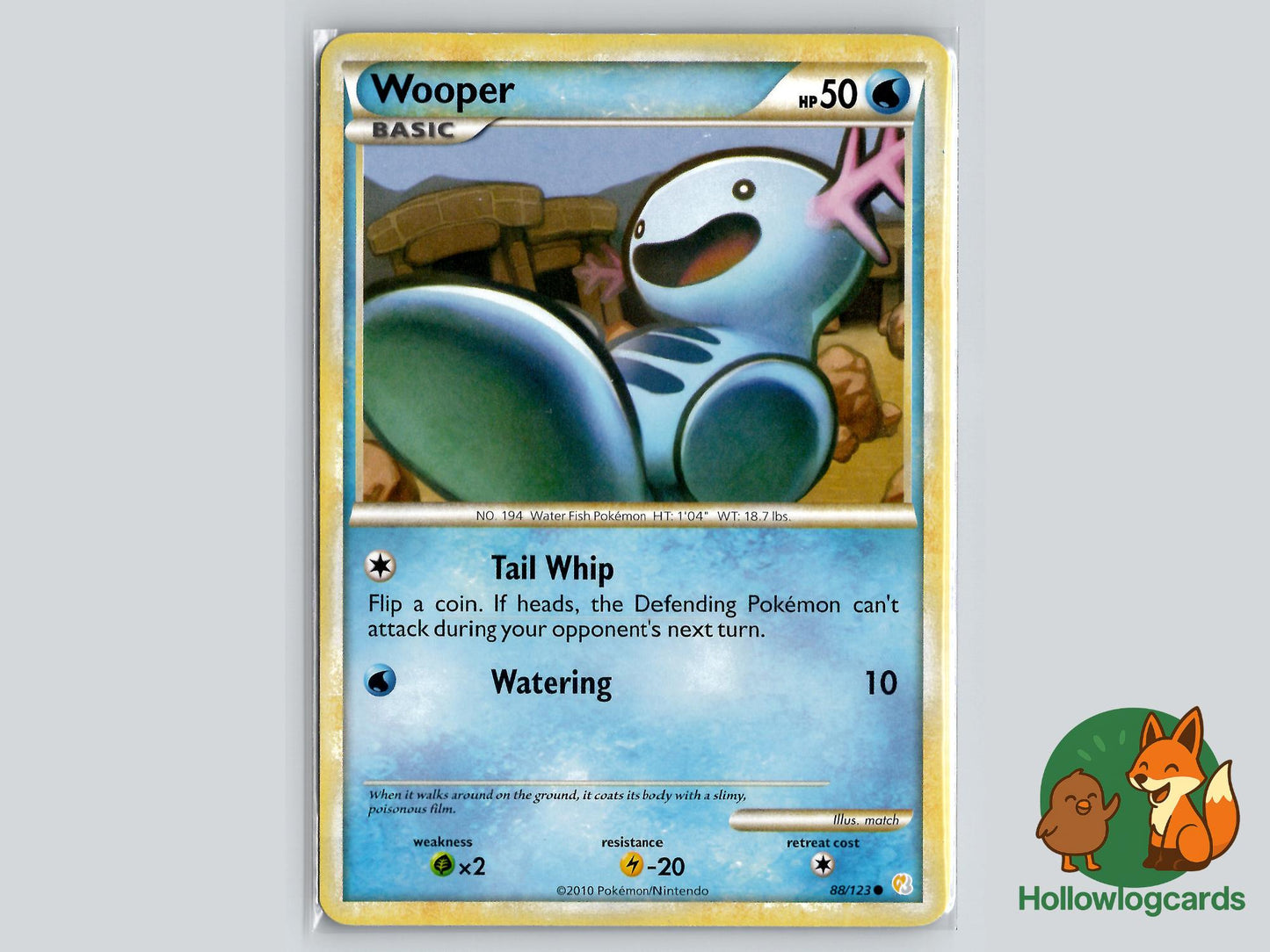 Wooper (88/123) - HeartGold & SoulSilver Pokémon Card