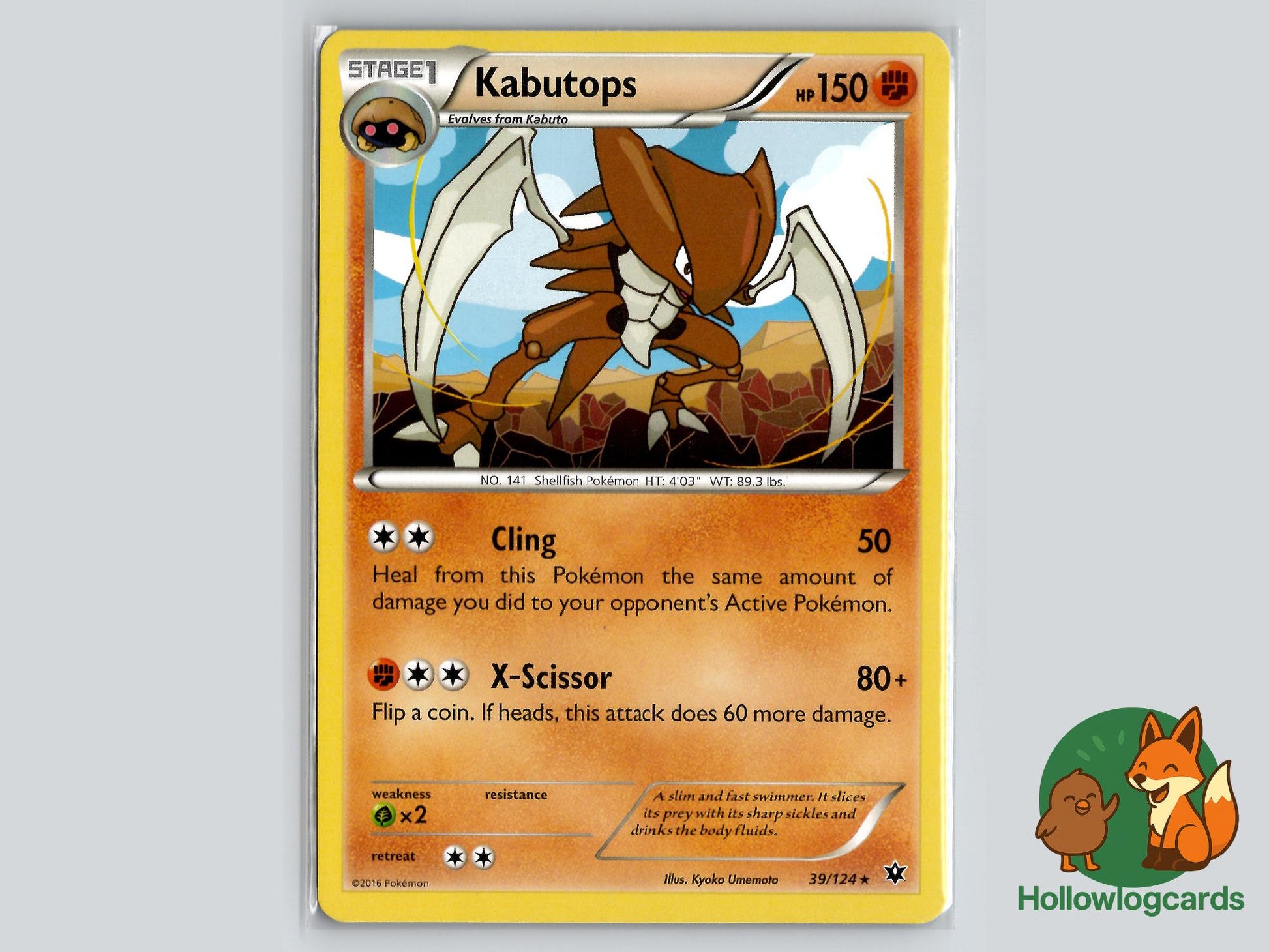 Kabutops (39/124) - Fates Collide Pokémon Card