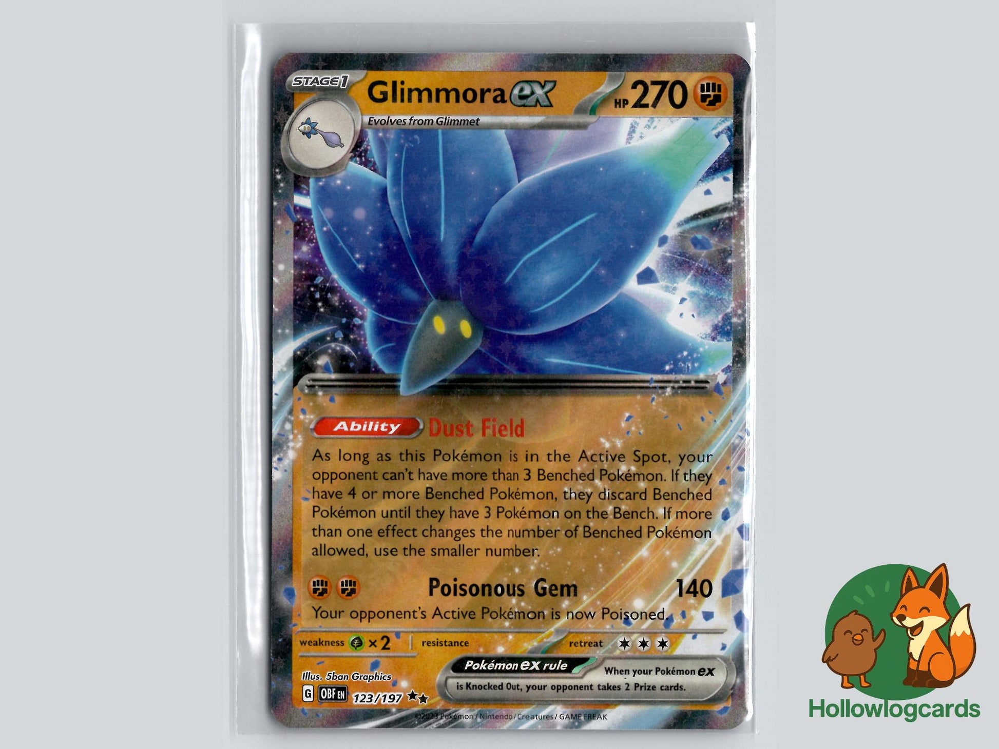 Glimmora ex (123/197) - Obsidian Flames Pokémon Card