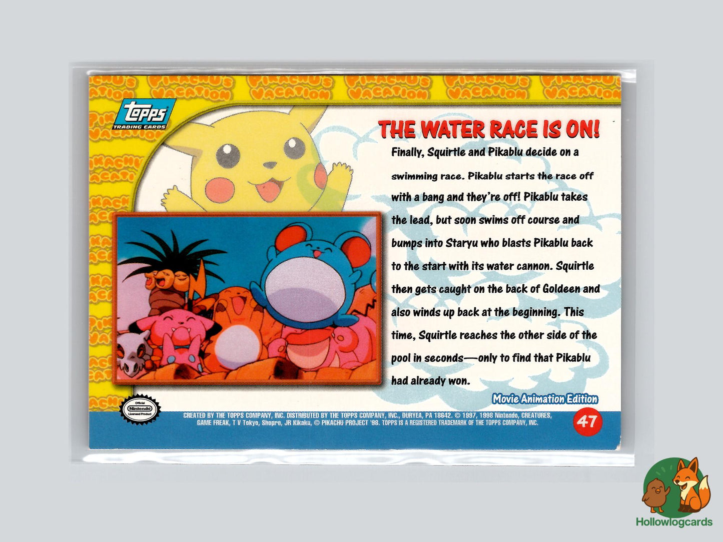 The Water Race Is On! [Squirtle] (#47) - Topps Pikachu’s Vacation