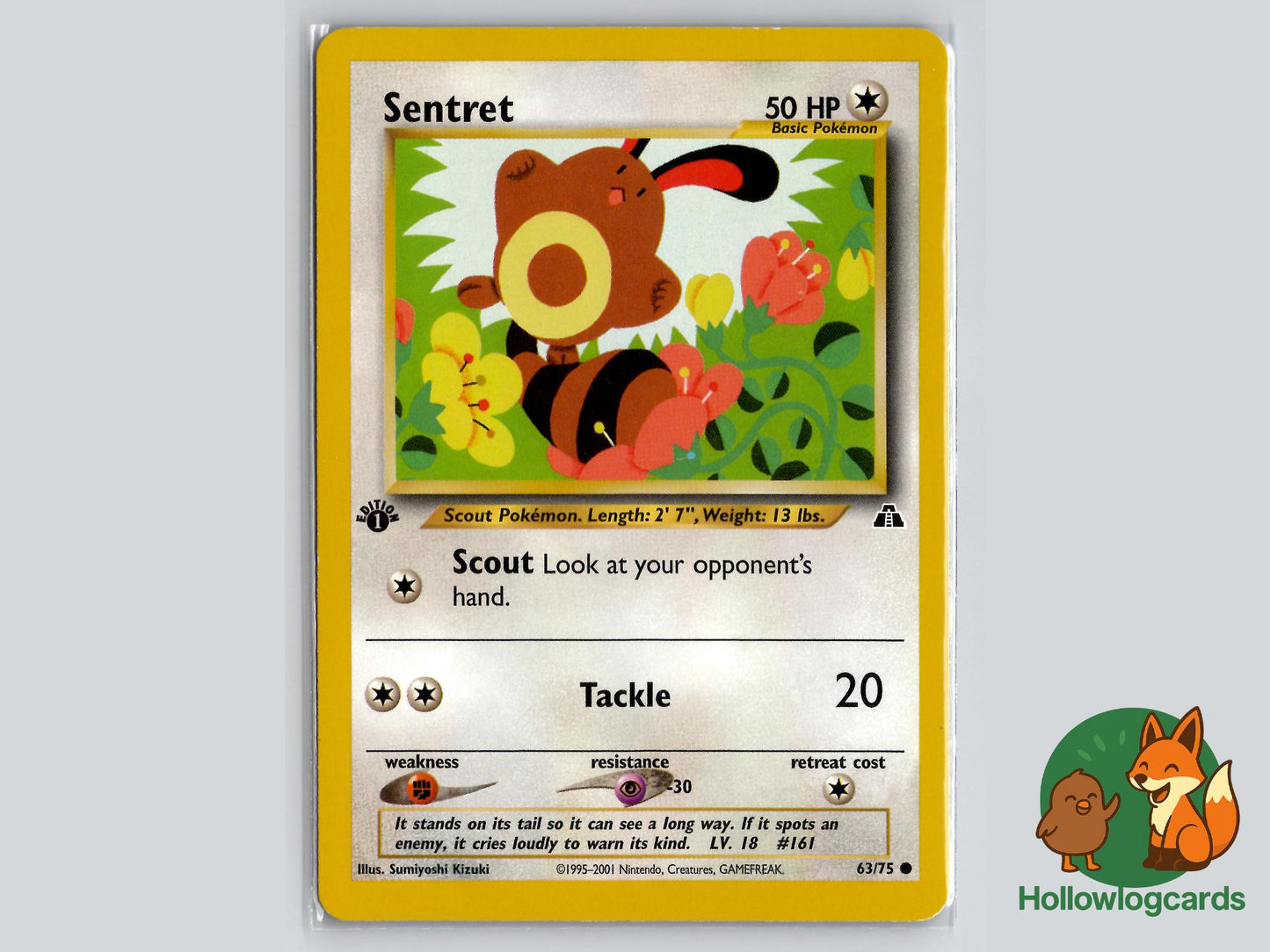 1st Edition Sentret (63/75) - Neo Discovery Pokémon Card
