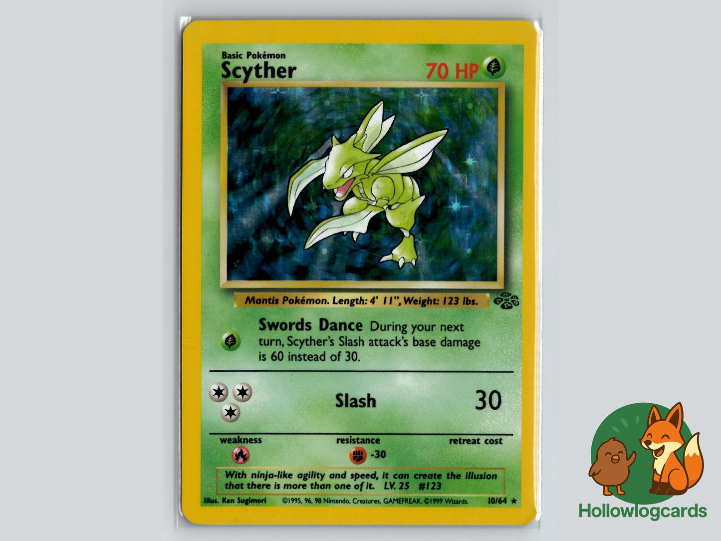 Scyther (10/64) - Jungle Pokémon Card