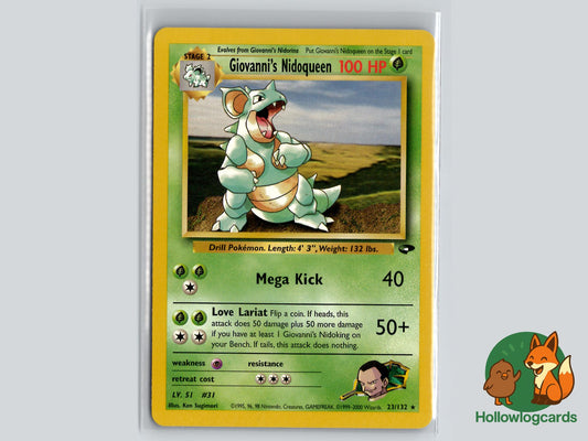 Giovanni's Nidoqueen (23/132) - Gym Challenge Pokémon Card